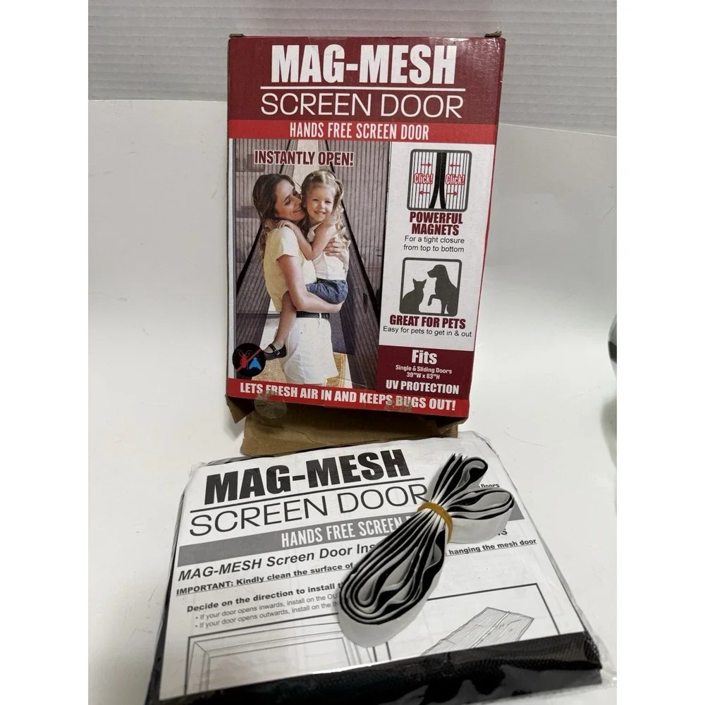 MAG-MESH Magnetic‎ Screen Door Heavy Duty Strong Magnets & Mesh 39